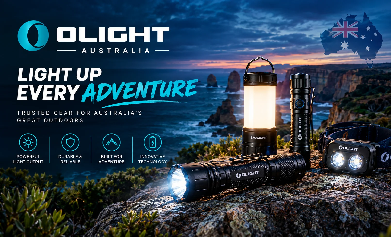 Olight Australia flashlights, torches, headlamps and outdoor lighting