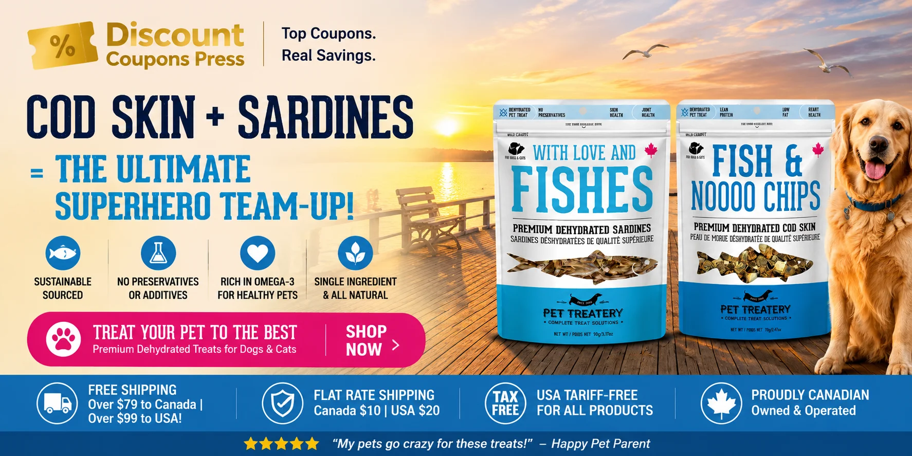 Pet Treatery Coupons & Deals: Save on Dog & Cat Treats