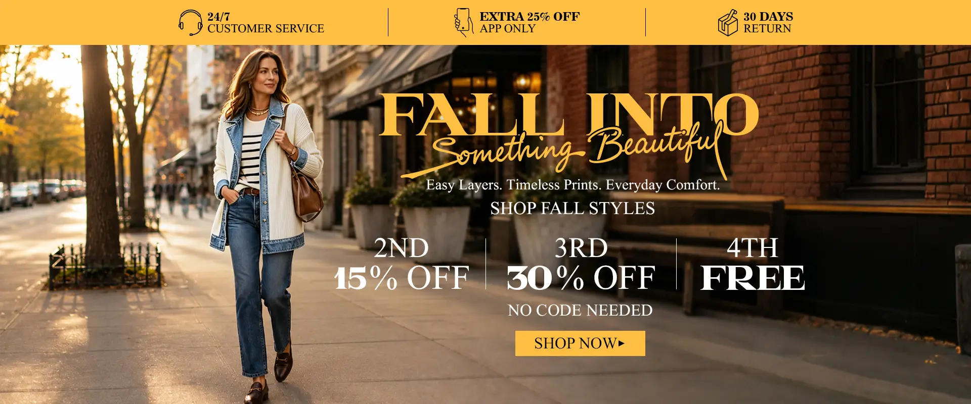 JustFashionNow discount code and coupon banner for women's fashion