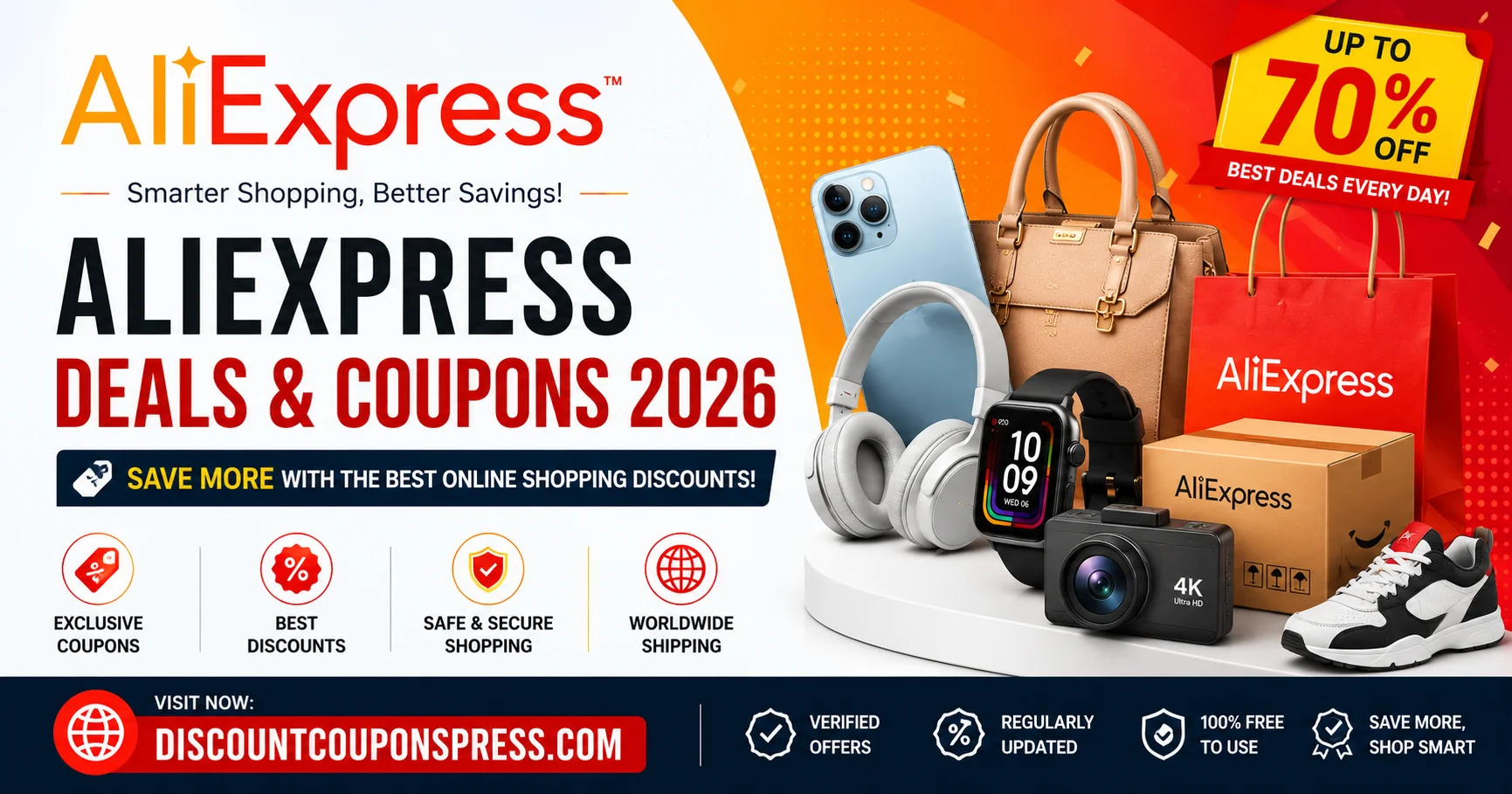 AliExpress online shopping deals featuring discounted electronics, fashion, home products, beauty items, and exclusive coupons for global shoppers.