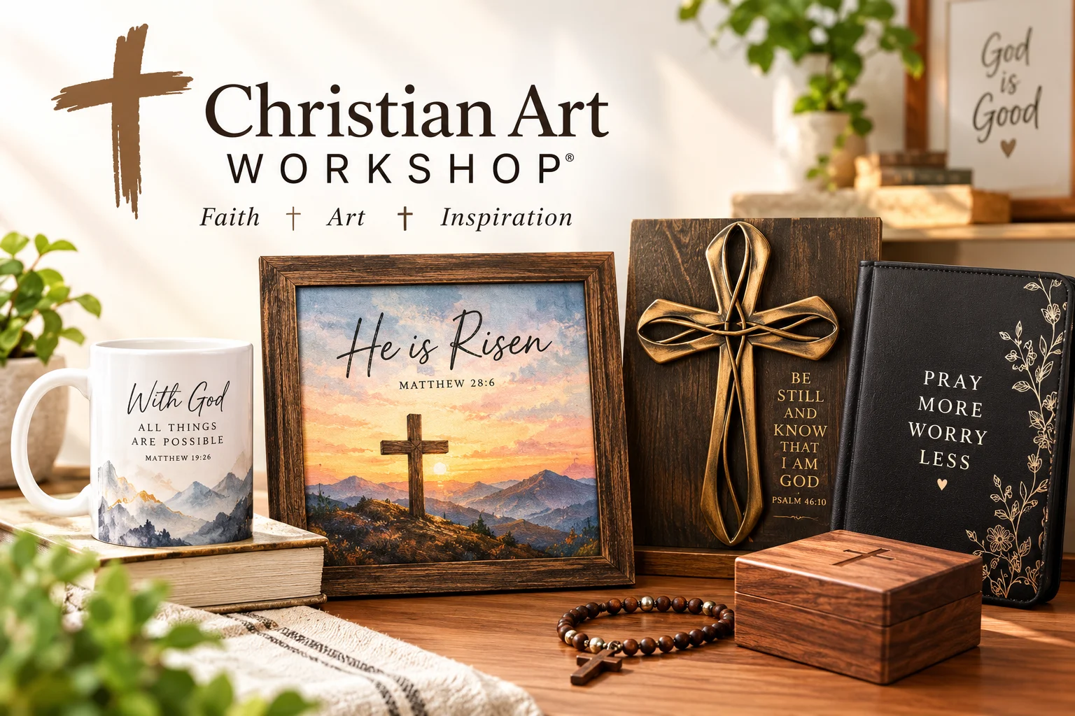 Christian Art Workshop Christian jewelry, rosaries, faith decor and religious gifts