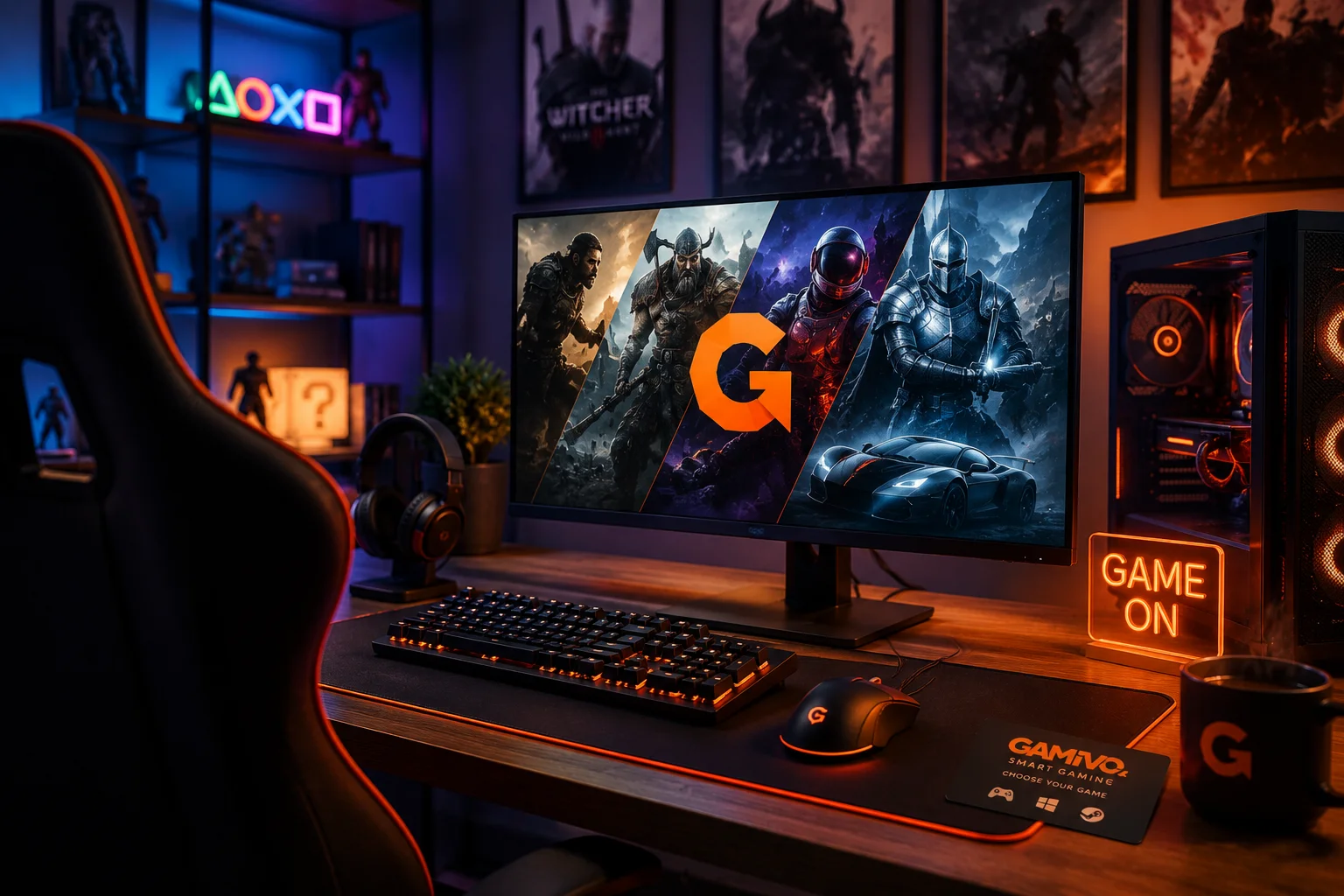 GAMIVO digital marketplace featuring discounted game keys, gift cards, gaming software, and instant digital delivery for PC and console gamers.