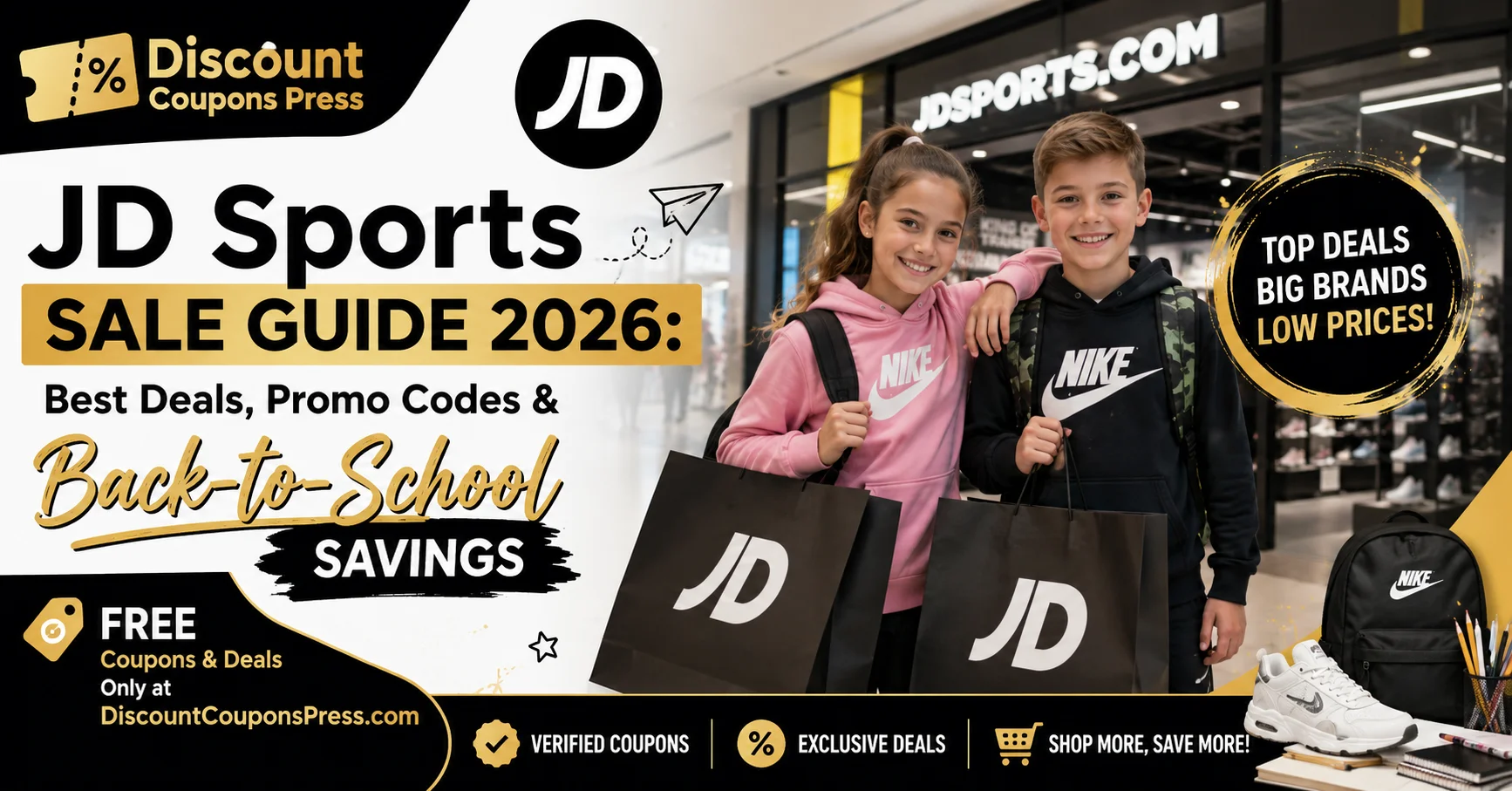 JD Sports Sale Guide 2026: Best Deals, Promo Codes & Back-to-School Savings