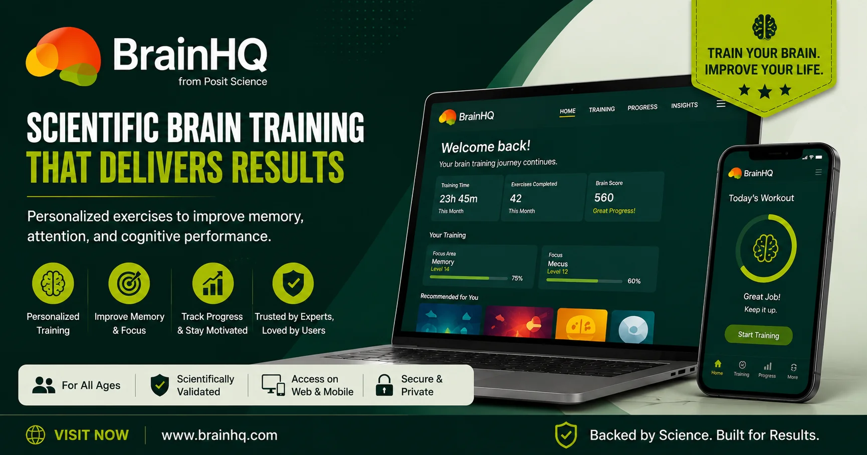 rainHQ cognitive brain training software logo