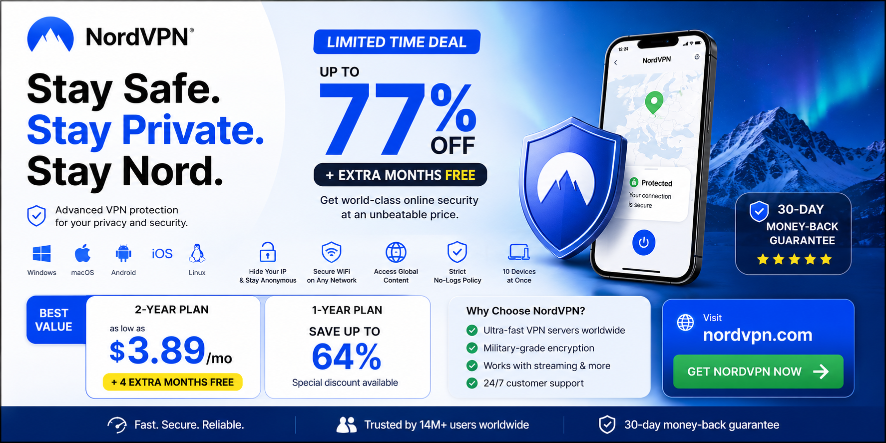 Secure high-speed VPN service for online privacy and global content access.