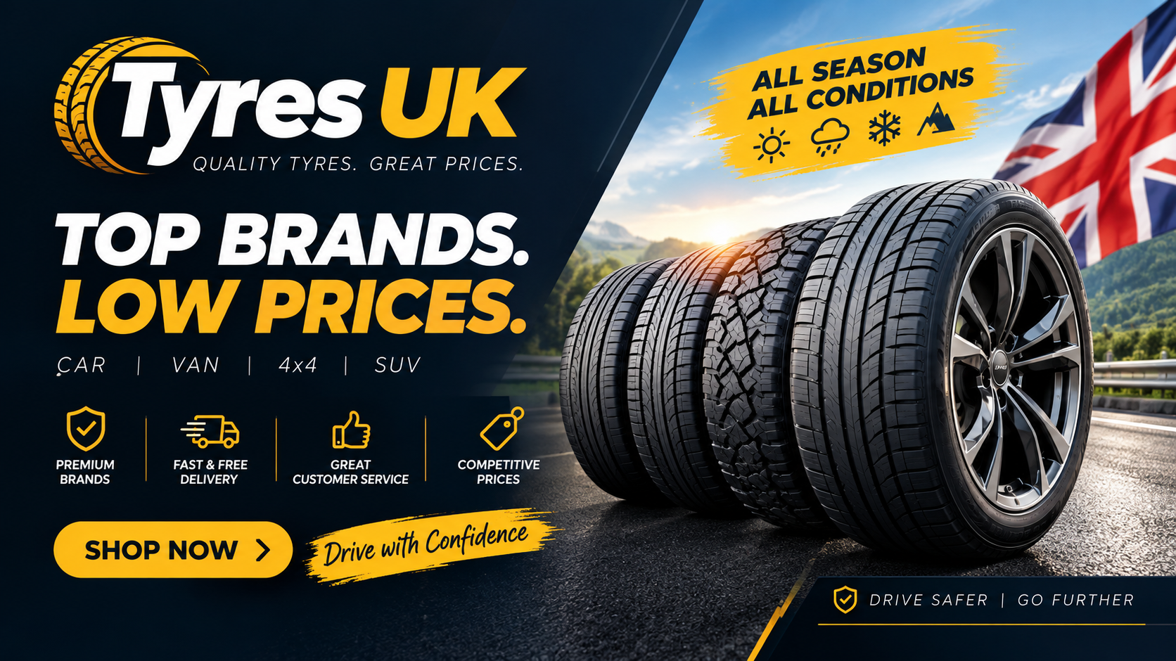 Tyres Online Discount Codes & Car Tyre Deals Banner
