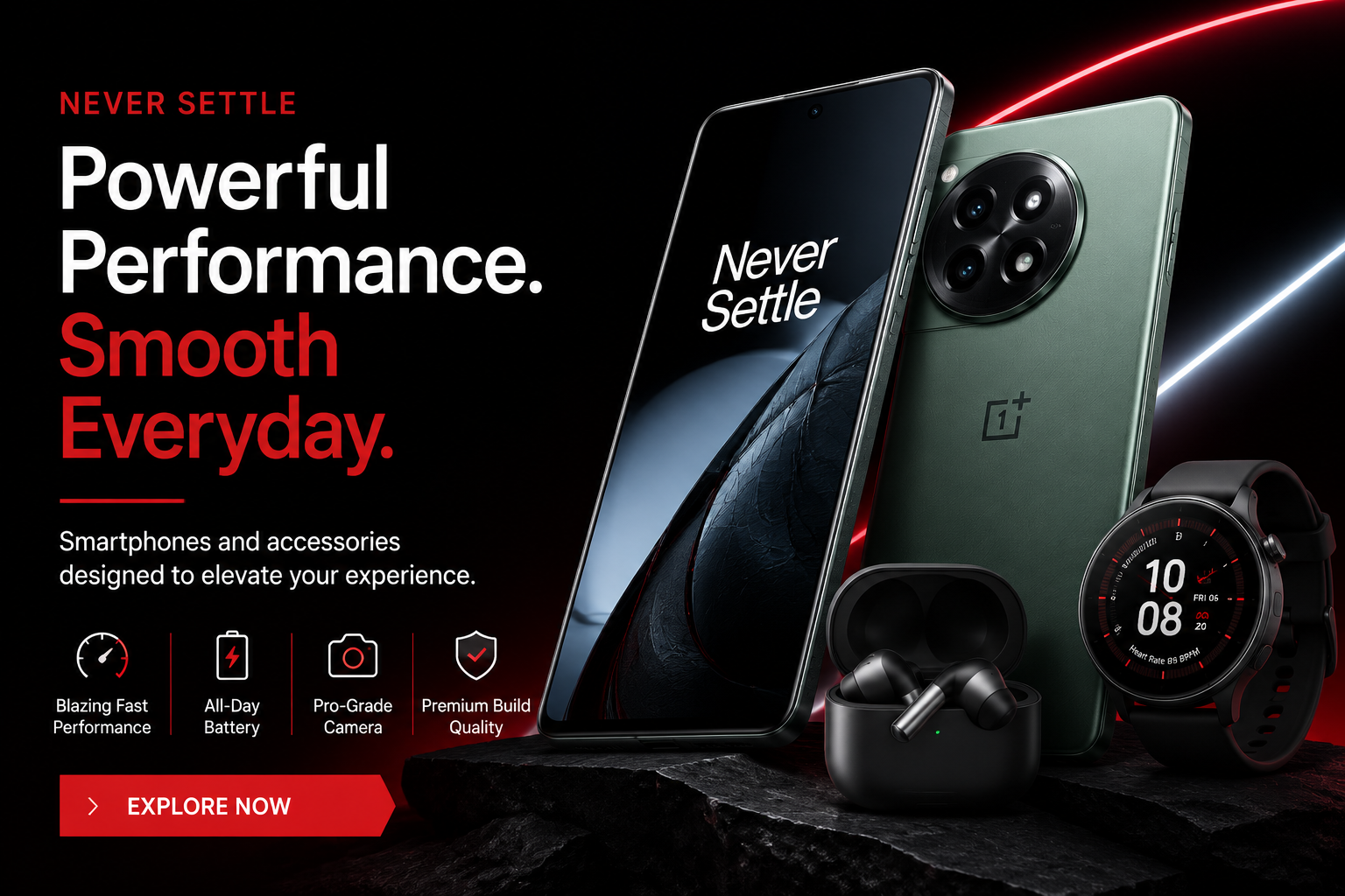 OnePlus smartphone with premium design, high-performance features, and modern mobile technology.