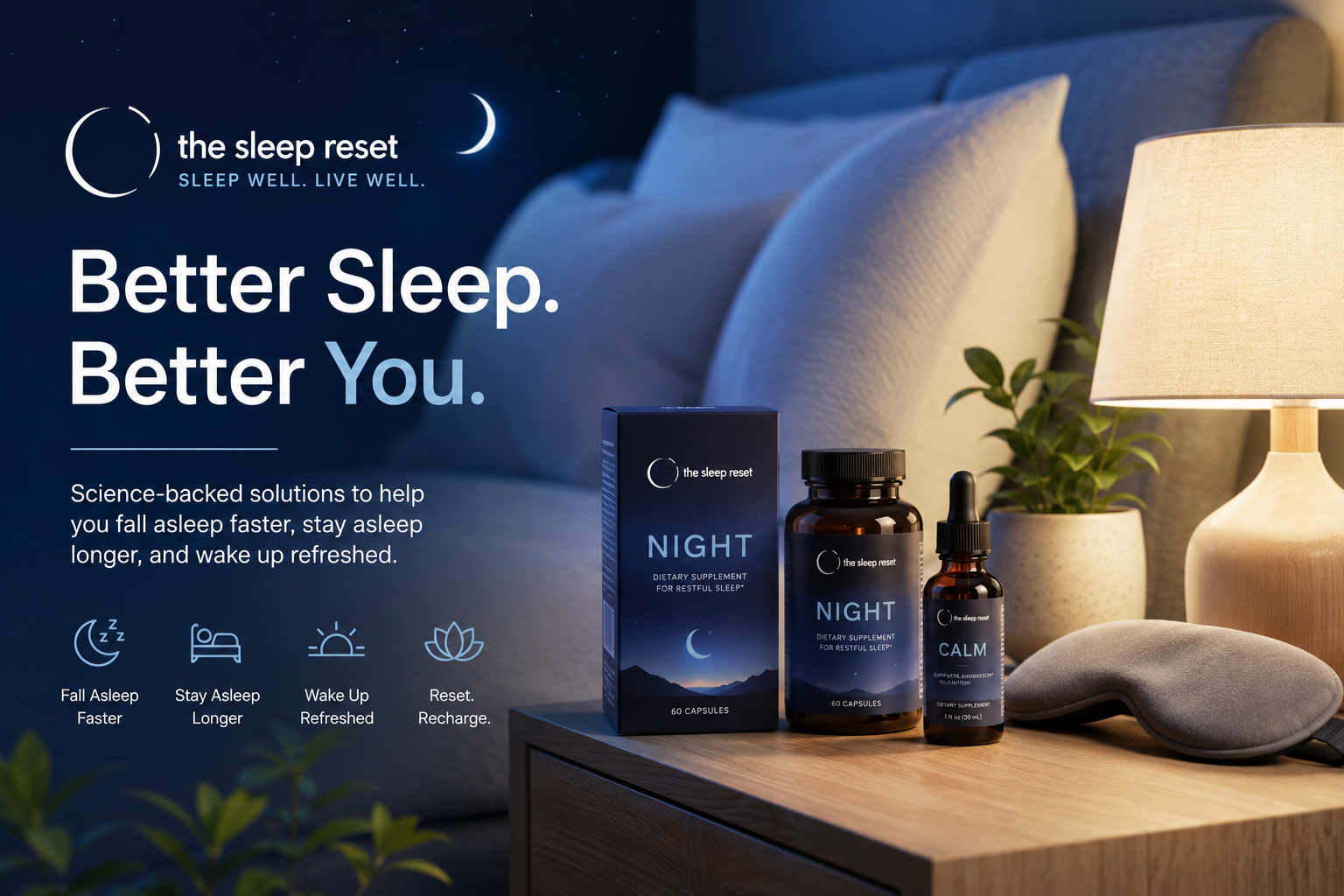 Sleep Reset digital sleep clinic featuring personalized sleep programs, CBT-I therapy, sleep coaching, home sleep testing, and science-backed solutions for improving sleep health.