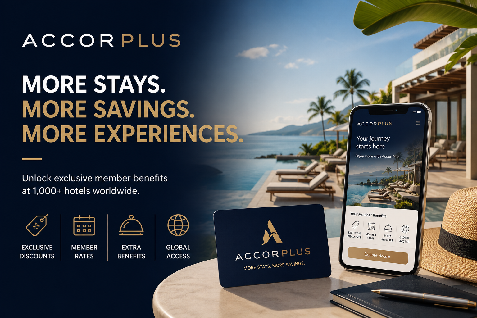 Accor Plus travel membership featuring exclusive hotel discounts, dining privileges, complimentary stay benefits, loyalty rewards, and premium travel experiences across participating Accor hotels in Asia Pacific.