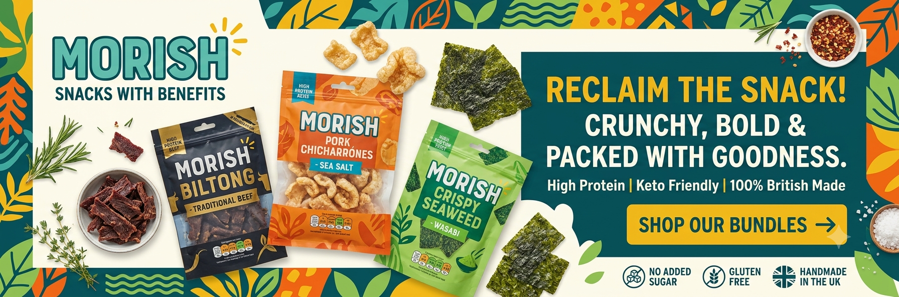 Indulge in premium, bold-flavored savory snacks packed with natural proteins and clean nutrients without the sugar crash.