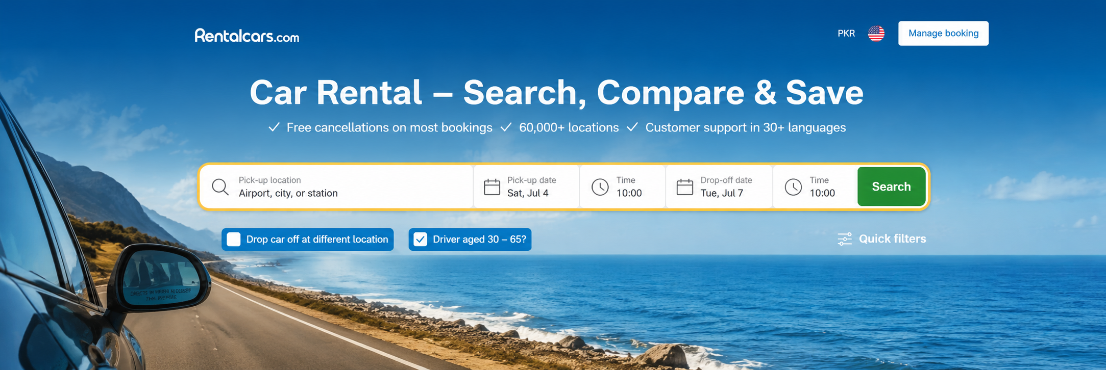 The world's leading car rental search engine comparing top brands for absolute travel savings.