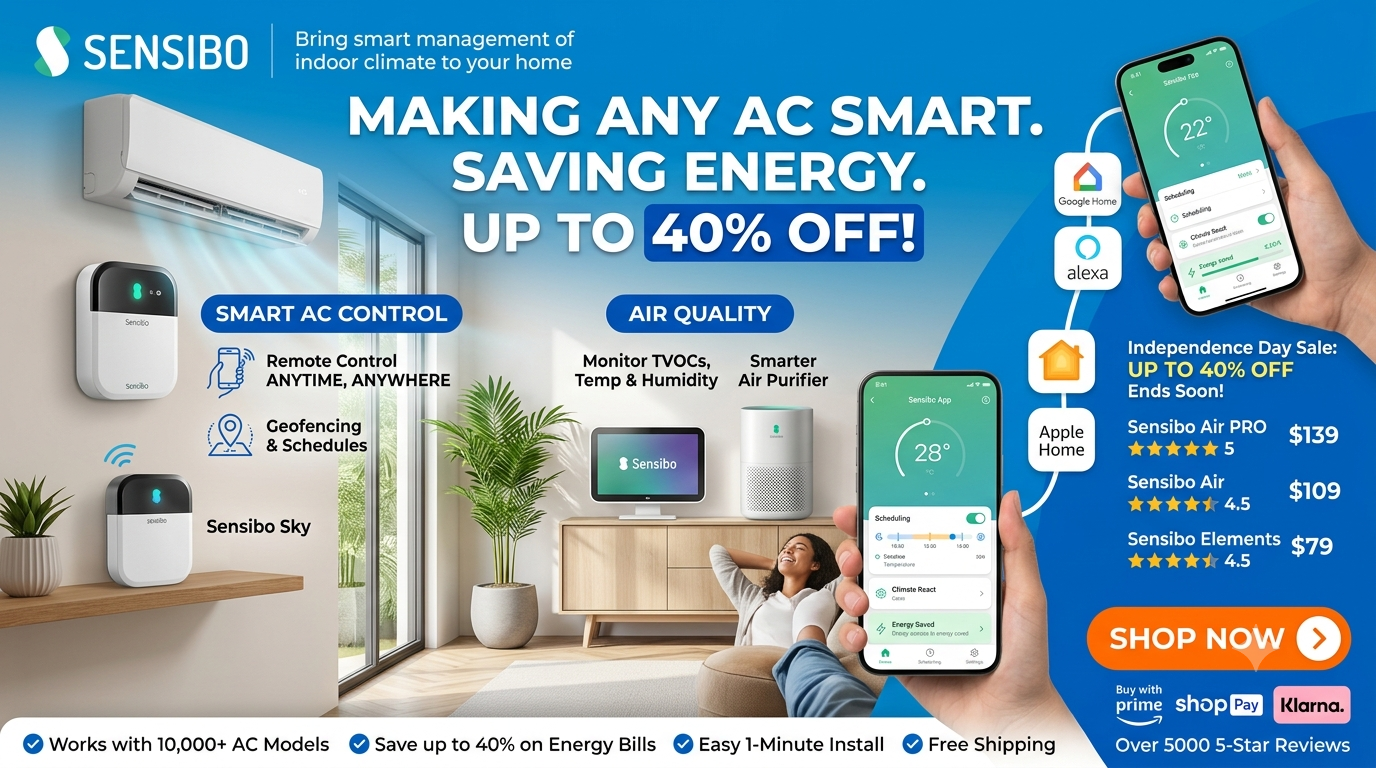 Make any air conditioner smart, track real-time air quality, and slash your energy bills up to 40% with remote IoT controllers.