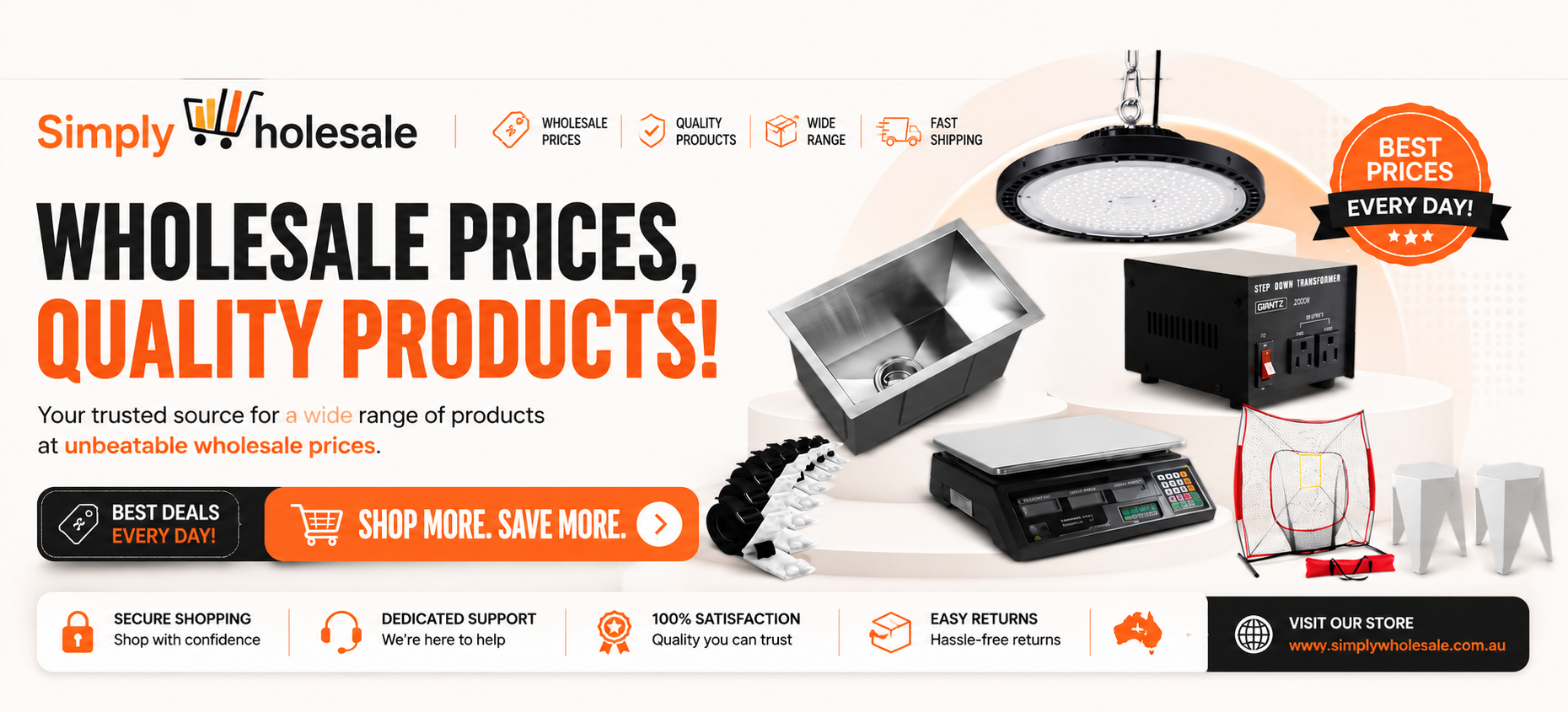 Australia's premier online department store delivering bulk-price savings on everyday essentials.