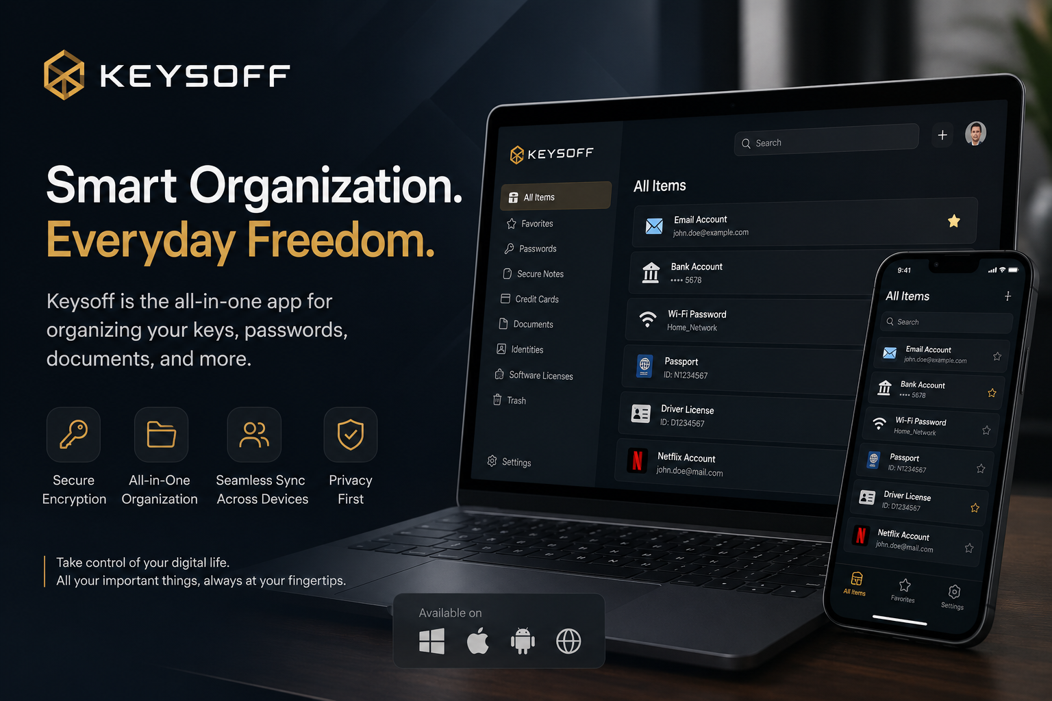 KeysOff online software marketplace offering genuine Windows licenses, Microsoft Office keys, antivirus software, digital downloads, and secure activation keys at competitive prices