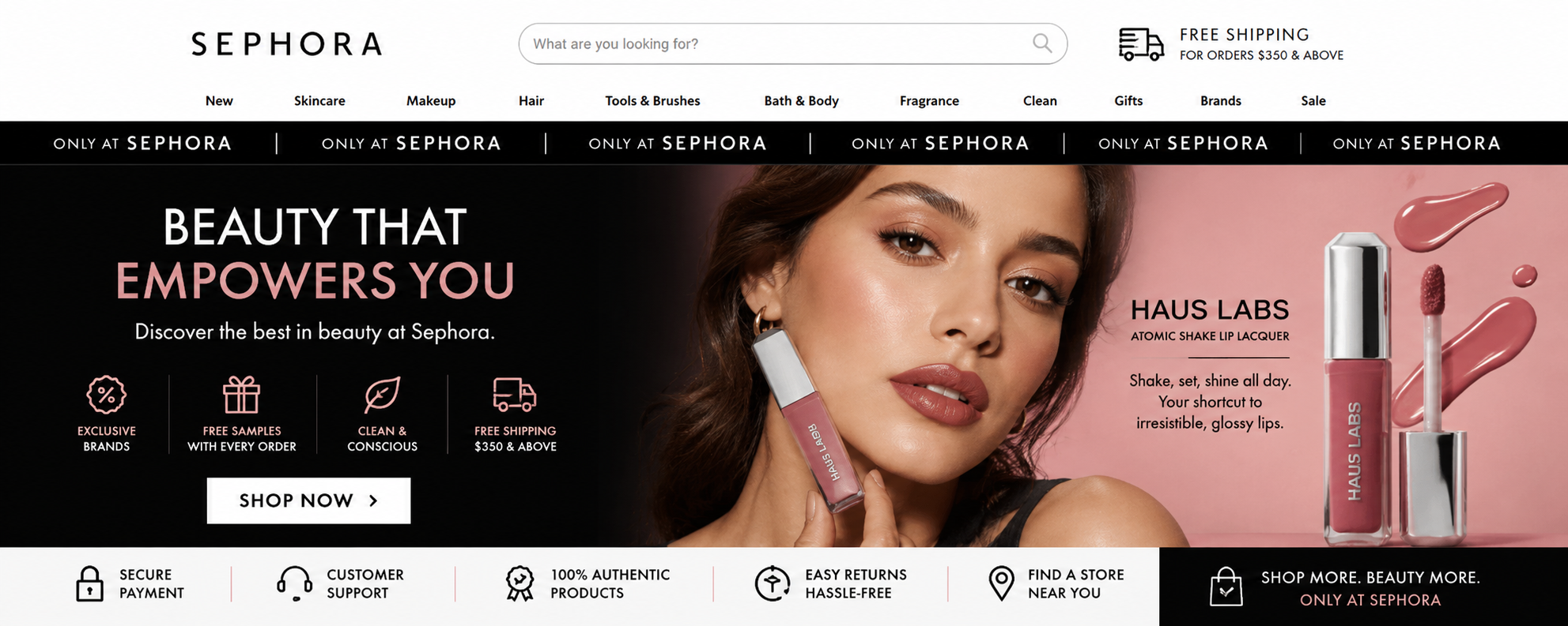 The ultimate prestige beauty destination for luxury cosmetics, skincare, and fragrance collections.