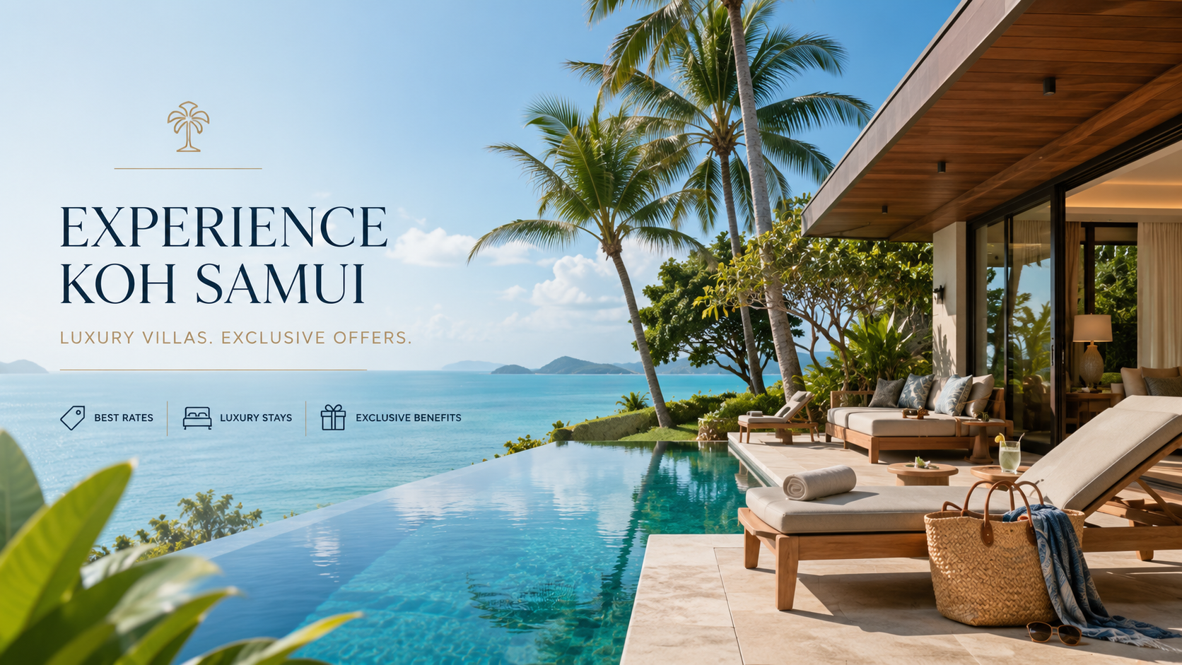 SAii Koh Samui Villas luxury beachfront resort featuring private pool villas, tropical gardens, wellness experiences, beachfront dining, and exclusive holiday packages in Koh Samui, Thailand.